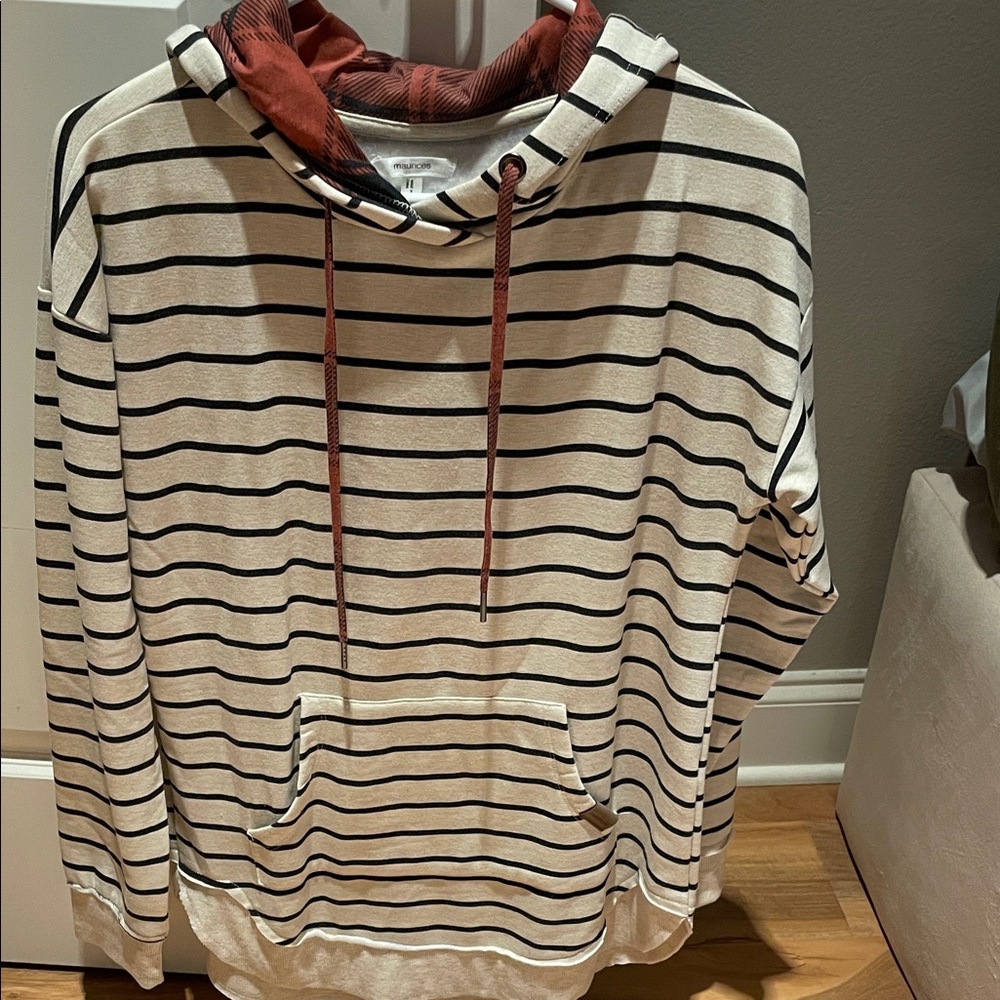 Maurice’s Women’s Striped Hooded Pullover size XS